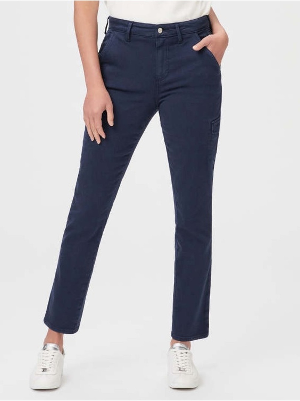 NWT PAIGE Jolie Cargo Pants Vintage Cosmic Navy High Rise Size 25 - Picture 10 of 10
